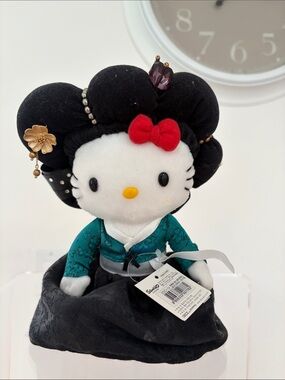 Sanrio Hello Kitty Plush in Teal, Black, Red and White